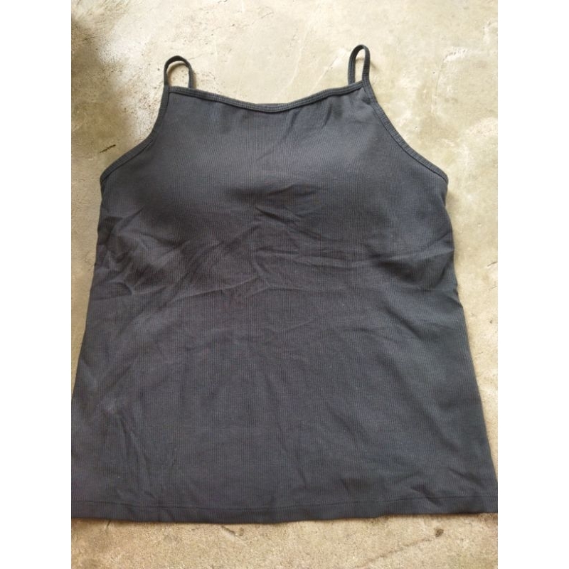top Black Uniqlo L // Tanktop Bra Hitam Uniqlo L likenew