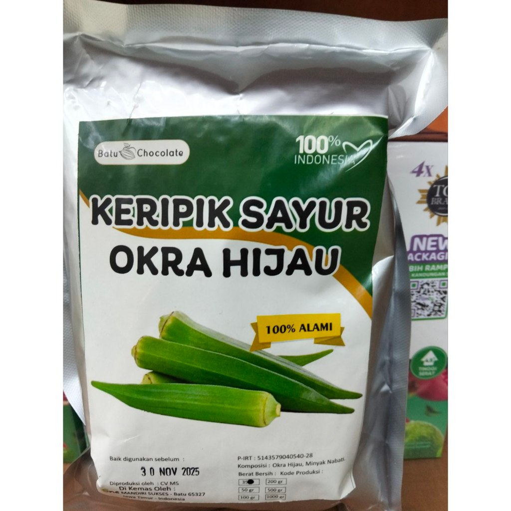 

Keripik Sayur Okra Hijau 100% Alami