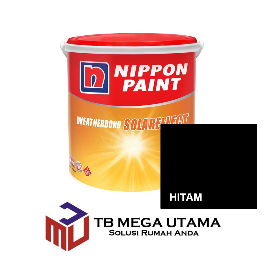 Nippon Weatherbond Solareflect Hitam 2,5 Liter | Cat Decorative Tembok Eksterior