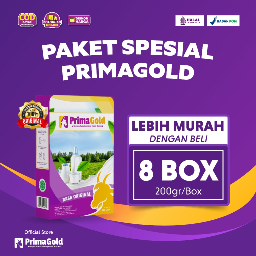 

Susu Kambing Prima Gold 8 Box