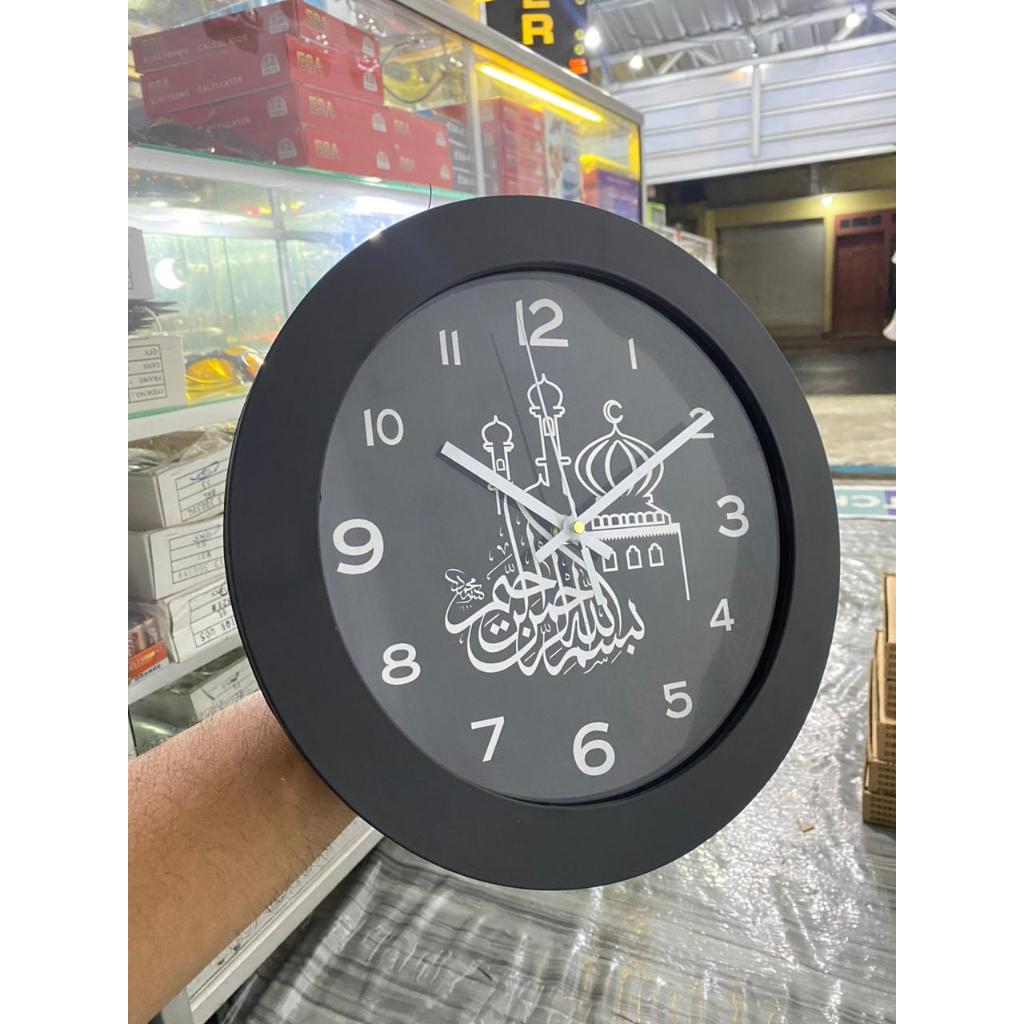Jam Dinding Hitam Ogana Kaligrafi