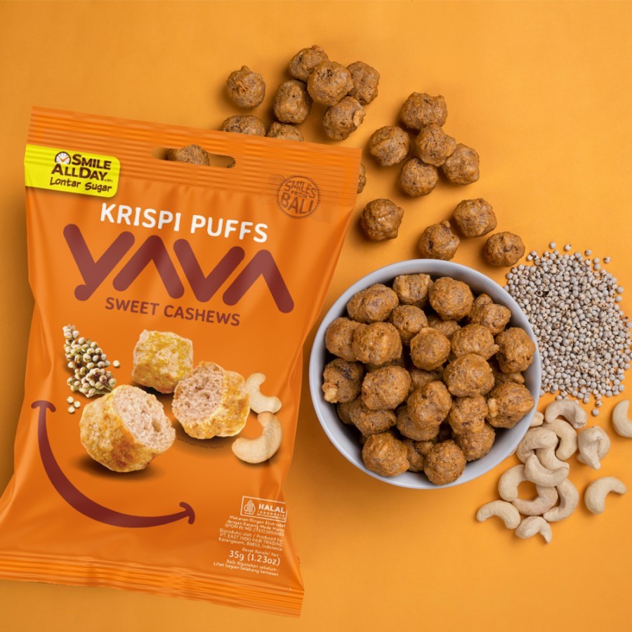 

YAVA Krispi Puffs Sweet Cashews 35g - Krispi Puff Manis