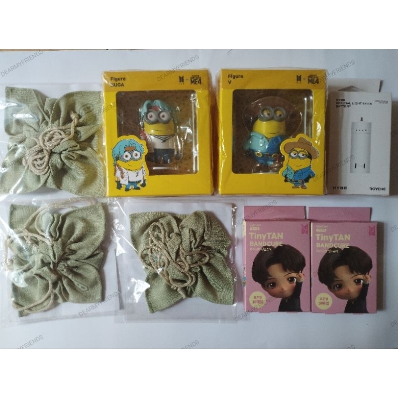 READY STOCK RING SET DALMAJUNG/BTS DESPICABLE ME 4 MINION FIGURE/DELIXIR JUNGKOOK/LS BATTERY/BANDCUR
