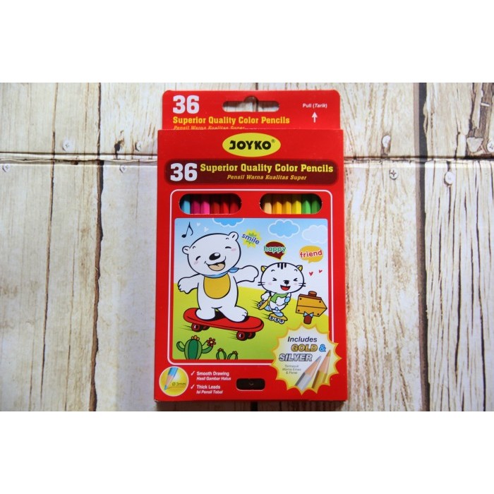 

Joyko Pensil Warna 36 Warna Color Pencil Long CP-36PB
