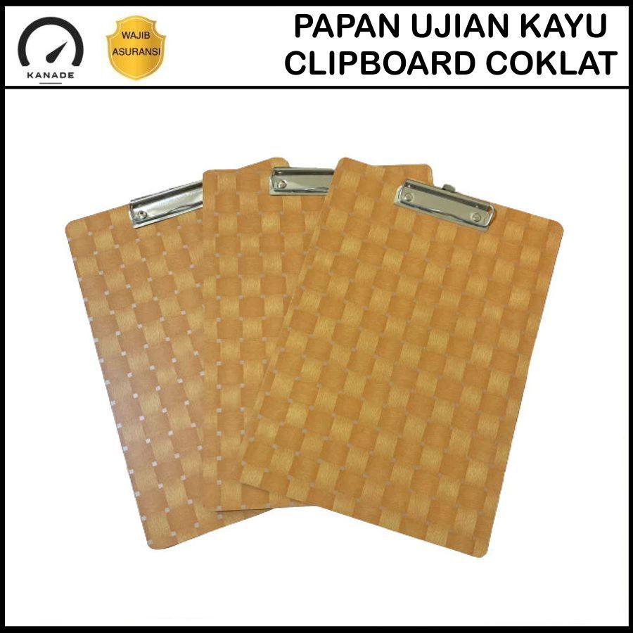 

Papan Ujian Ulangan Kayu Clipboard Papan Kayu Ukuran Folio Warna Coklat