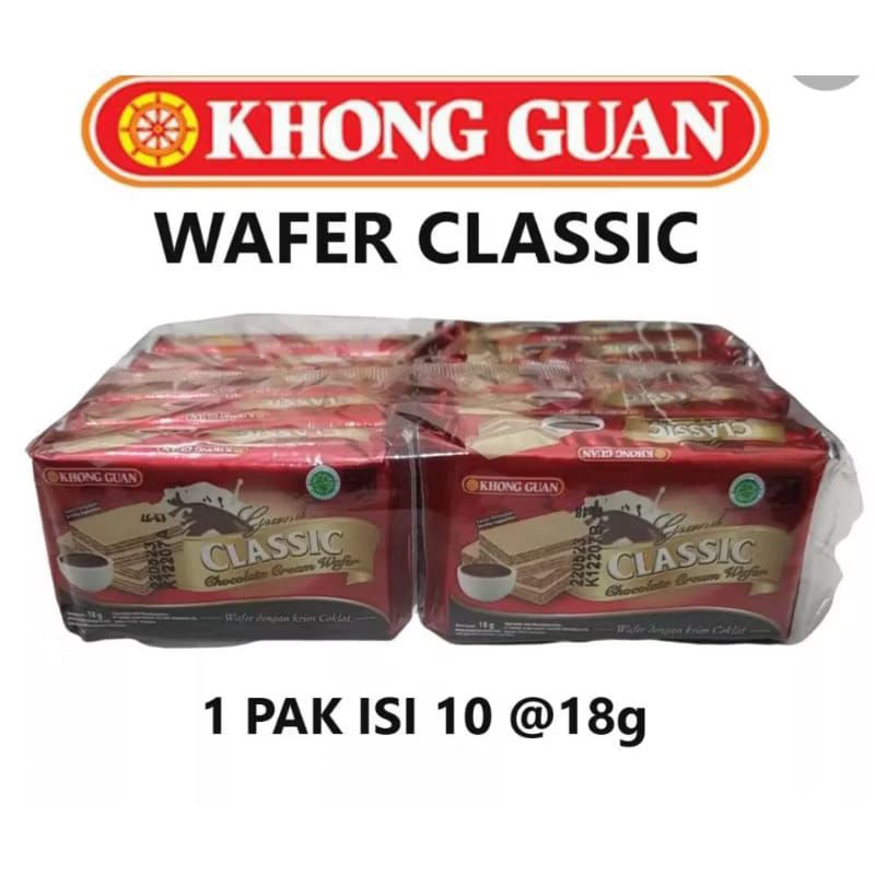 

KHONG GUAN Wafer Classic Cokelat Krim dengan Isi 10 @18g