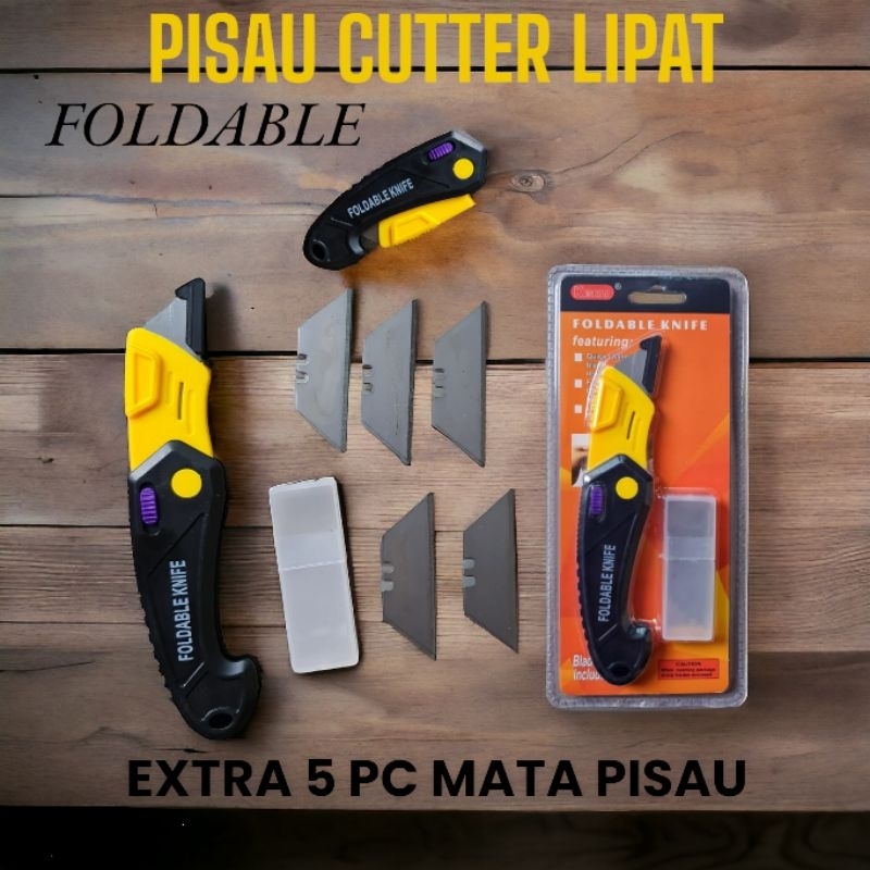 

CUTTER LIPAT PLASTIK PLUS EXTRA MATA CUTTER 5PC MURAH 7645