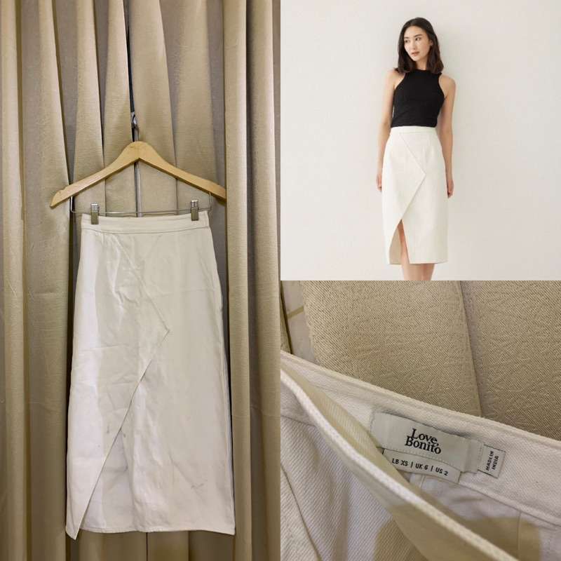 LOVE BONITO KITTY DENIM SKIRT