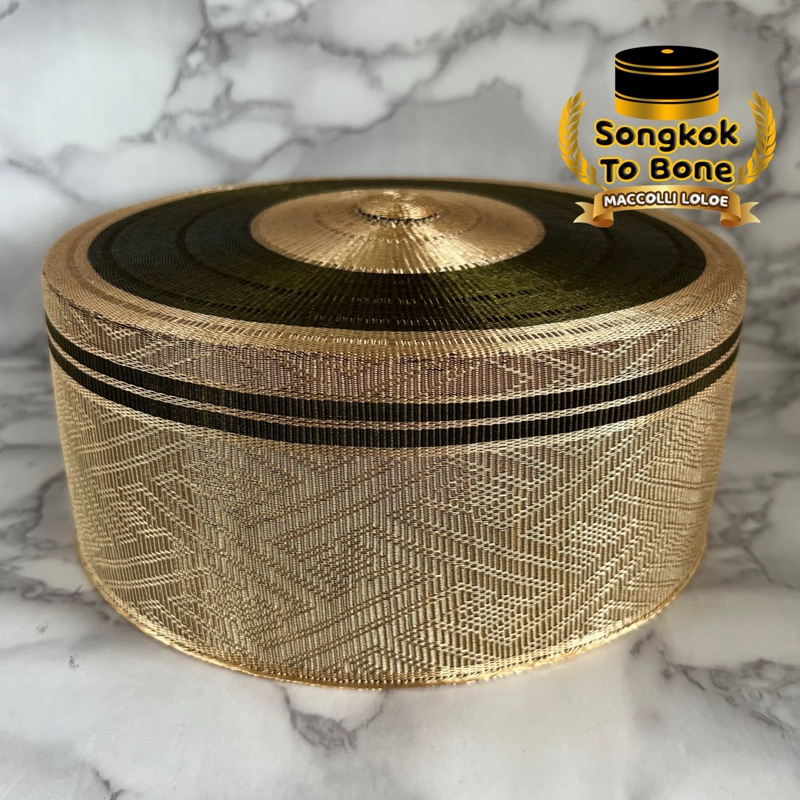 Songkok Recca Tembaga Gold Super Premium - Songkok Bugis - Songkok To Bone