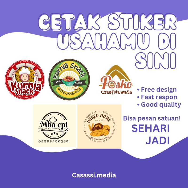 

Stiker Custom / Stiker Bulat / Stiker Kotak / Stiker Usaha / Sticker murah / Sticker satuan / Cetak stiker sticker murah
