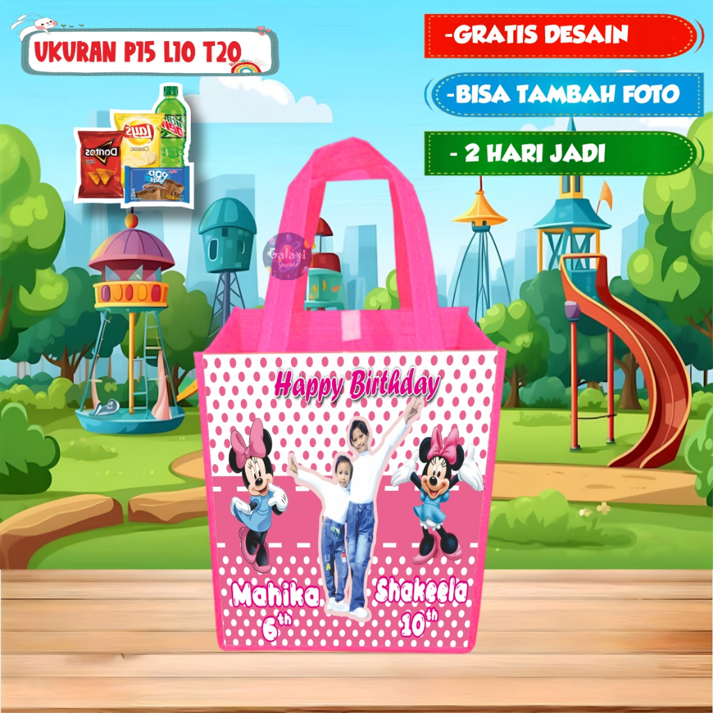 

Tas Ultah Custom /Tas Ultah Potrait Mini /Tas Ultah Karakter/Tas Ultah tema unicorn/Tas Ultah tema baby shark/ Goodie bag Custom/Goodie bag Karakter/Goodie bag Murah/ Tas ultah promo/Tas Ultah Spunbond/tas Kado Ultah/Goodie bag Promo/Goodie bag Murah