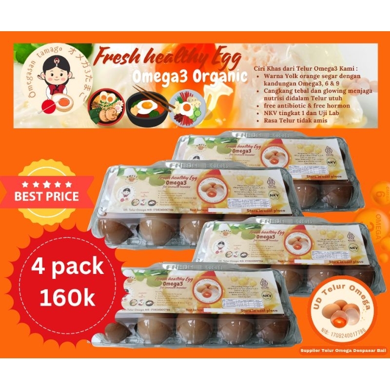 

Telur ayam omega3 paket 4pack