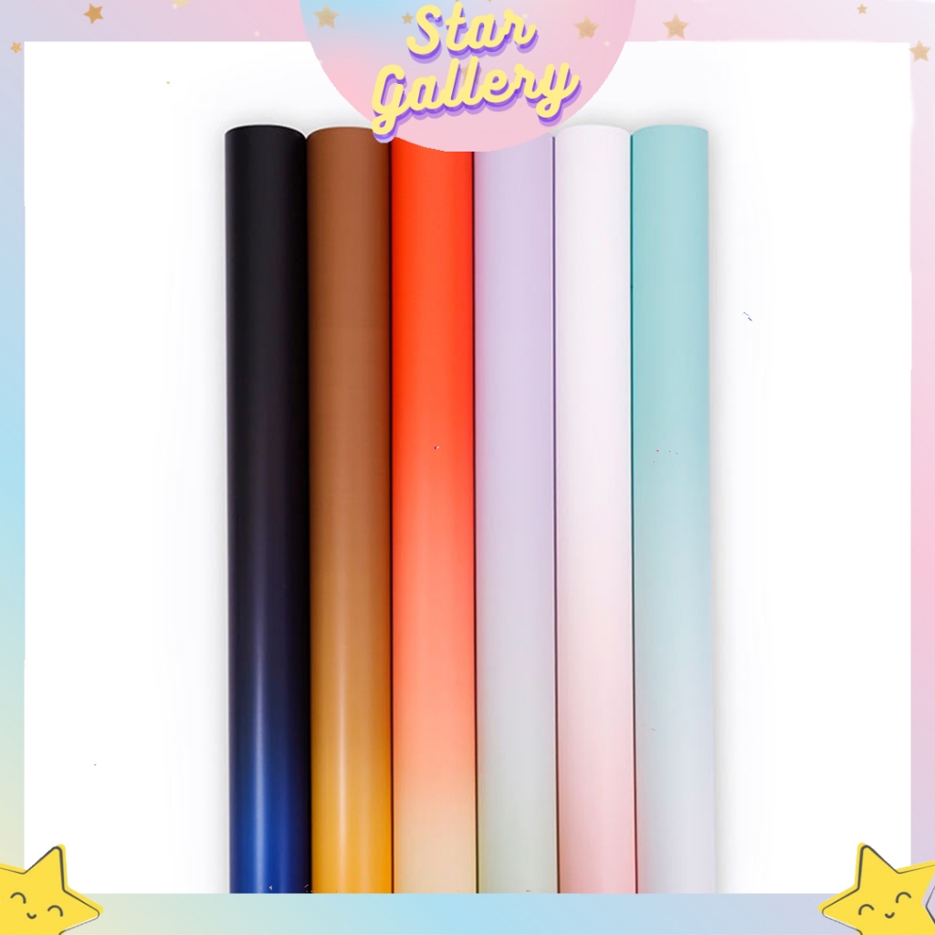 

Kertas Buket Bunga Gradasi Warna Flower Wrapping Cellophane Gradient Color Florist Gradasi KB6201