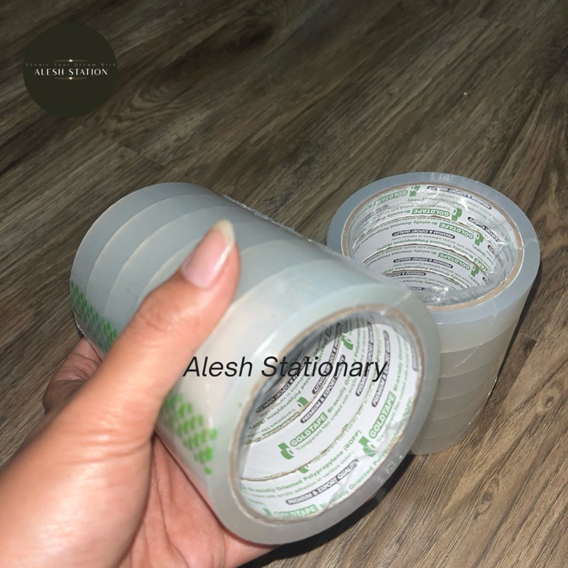 

Isolasi/solatip Goldtape kor hijau 1 inch 24mm x 70yard (isi 6 roll)