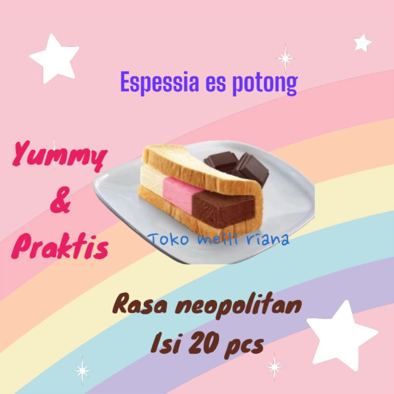 

es potong Singapore rasa neopolitan indoeskrim espessia ice cream eskrim