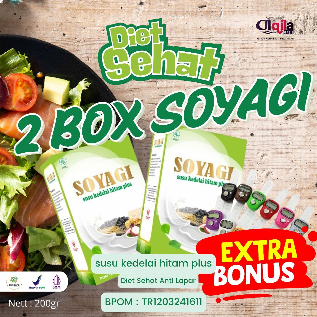 

Paket Pemula Diet Sehat 2 Box Soyagi Susu Kedelai Hitam Plus