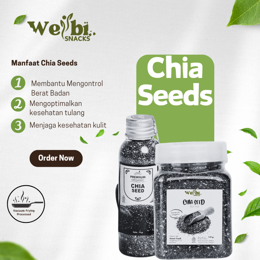 

Biji Chia Seed Organik Premium Salvia hispanica L Wellbi Snacks