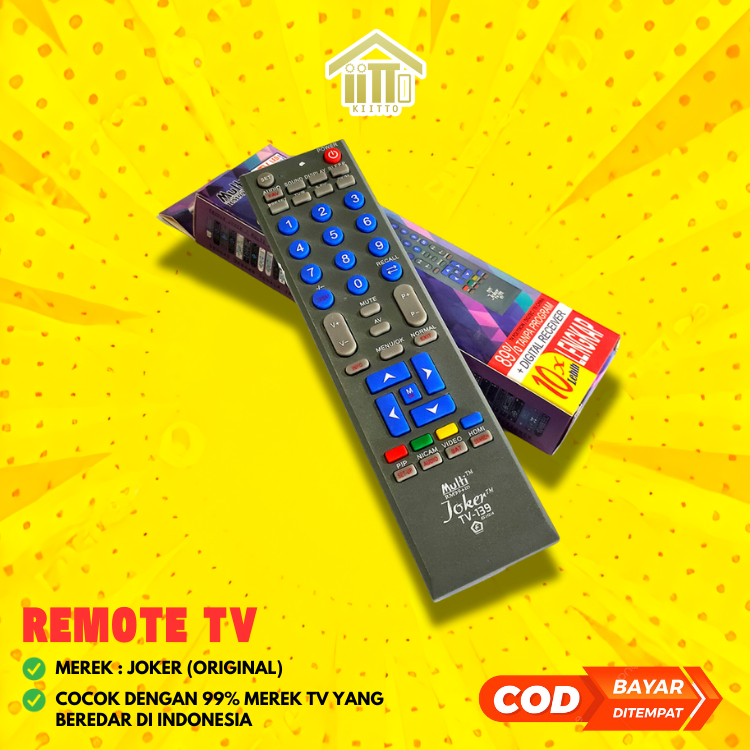 REMOTE MULTI JOKER TV / REMOTE TV UNIVERSAL JOKER TV / REMOT TV MULTI TV TABUNG DAN TV LCD REMOT MUL