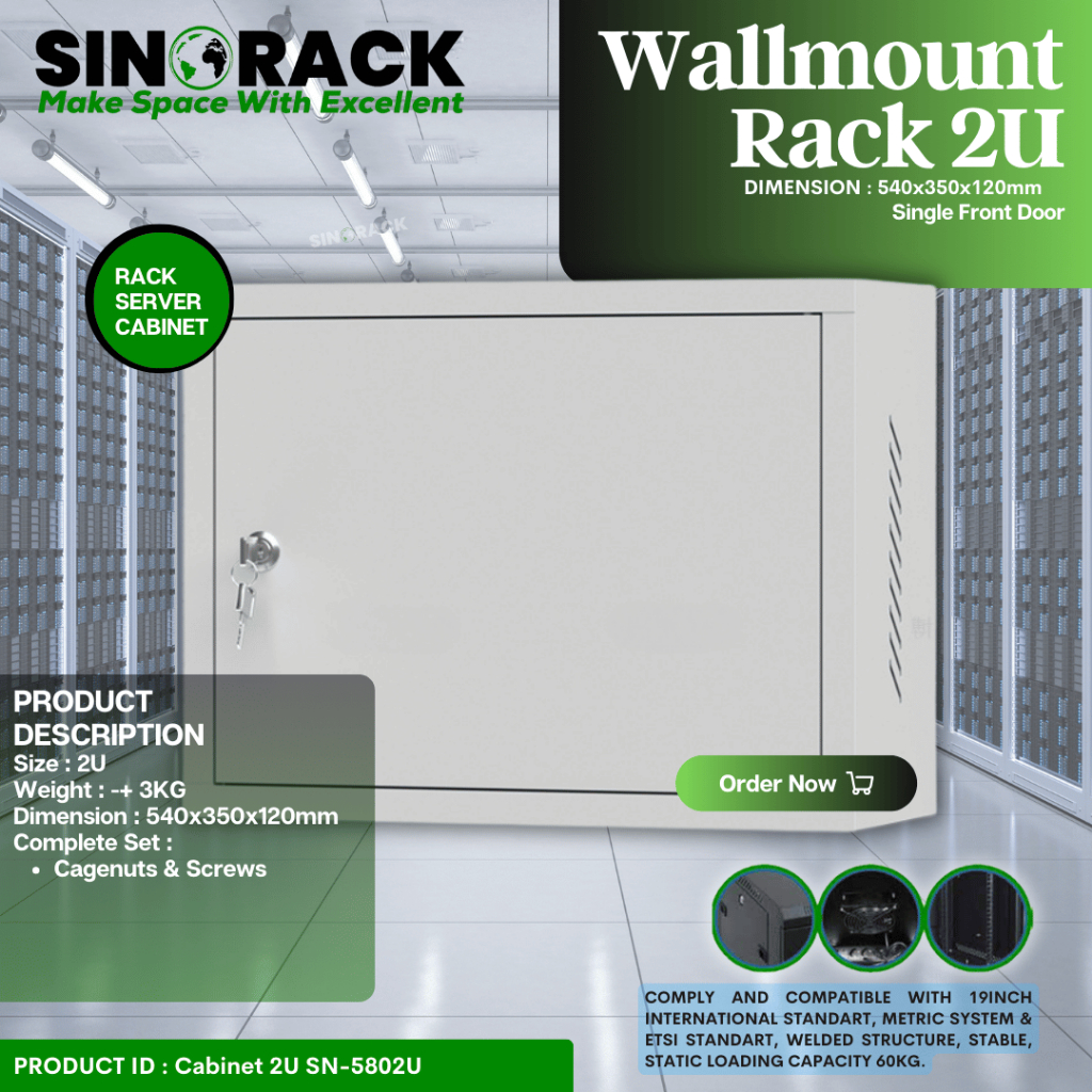Rak Server 2U , Rack Mount 2U Sinorack Wall Mount