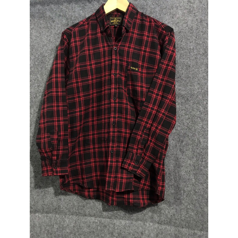 KEMEJA KOTAK KOTAK KEMEJA HURLEY KEMEJA FLANEL