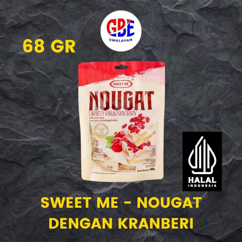 

SWEET ME NOUGAT RASA KRANBERI 68GR Permen China - Spesial Imlek - Produk Imlek