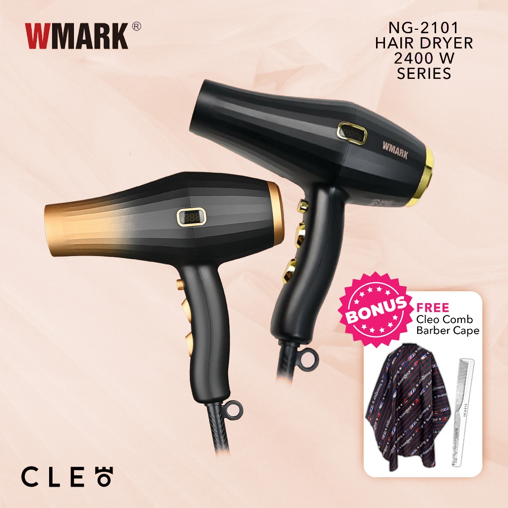 Wmark NG-2101 BLACK PROFESIONAL HAIR DRYER - 100% Original