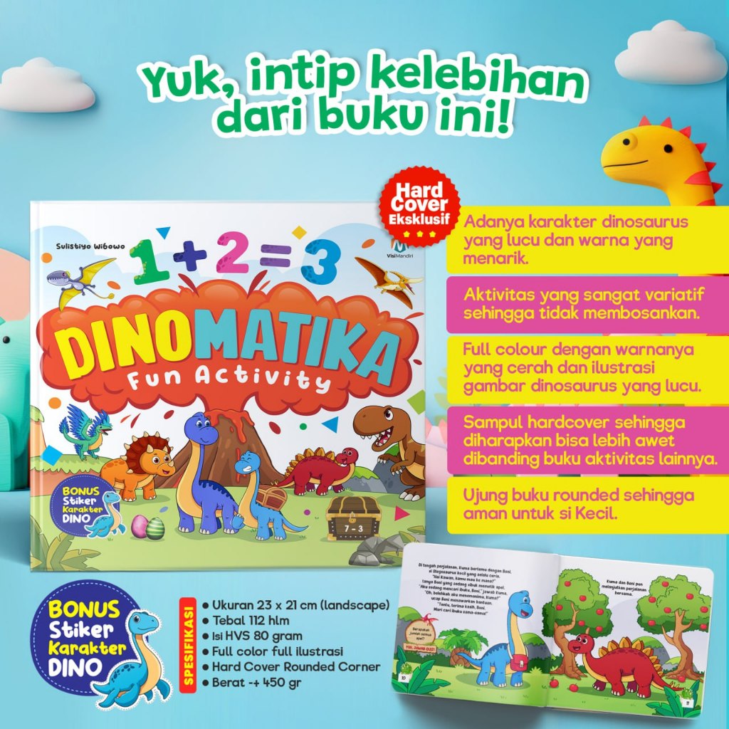 Buku Anak Dinomatika Fun Activity|ZiyadBooks
