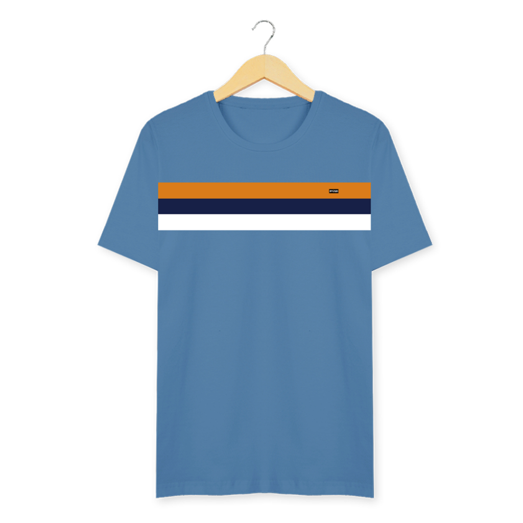 Ryusei Kaos Pria Fujita CMB Blue Denim