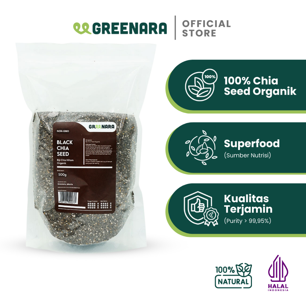 

Greenara Black Chia Seed 500gr / Biji Chia Seed Hitam