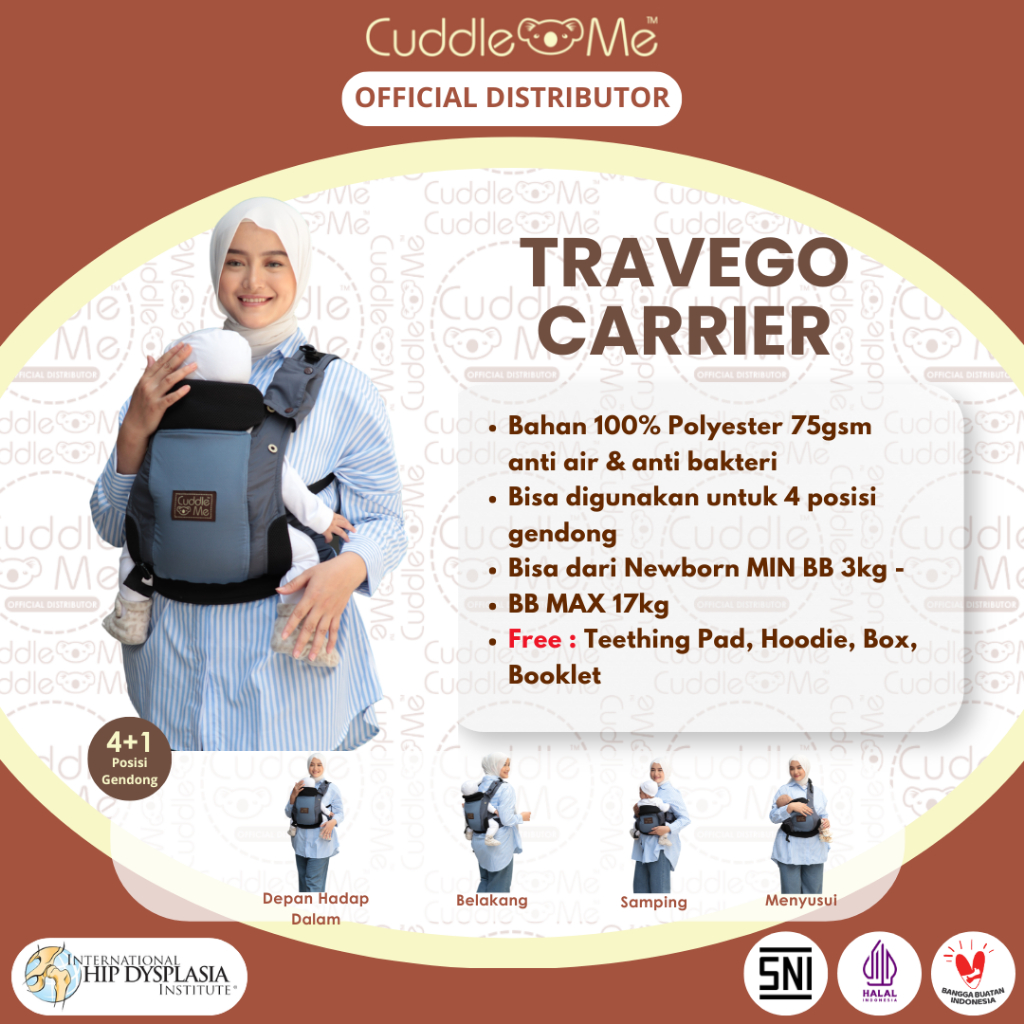 CuddleMe Travego Carrier Gendongan Bayi M Shape