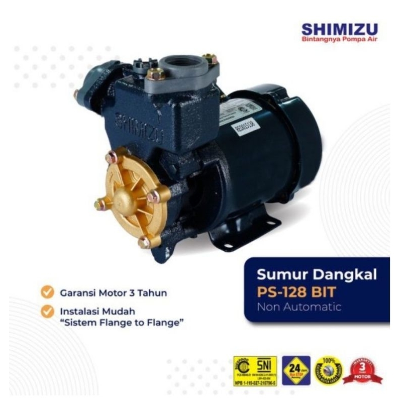 POMPA AIR SHIMIZU PS128BIT DAYA HISAP 9 METER