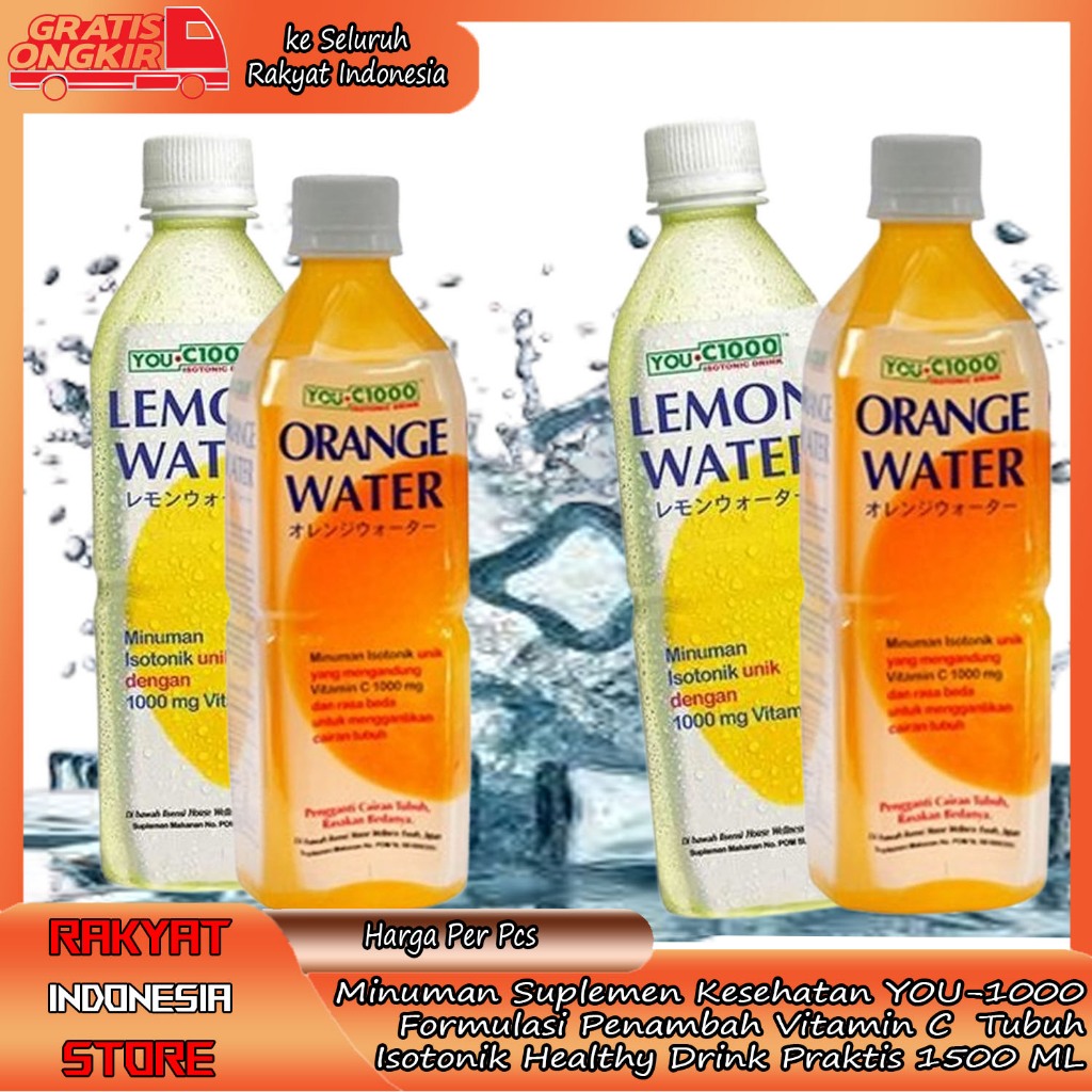 

YOU C1000 Minuman Nutrisea Botol Isotonik Nutrisi Cair Healthy Drink Minuman Suplemen Kesehatan Aneka Rasa Orange Lemon Praktis Siap Minum mengandung vitamin C dan elektrolit Formulasi Penambah Imun LLS Daya Tahan Tubuh