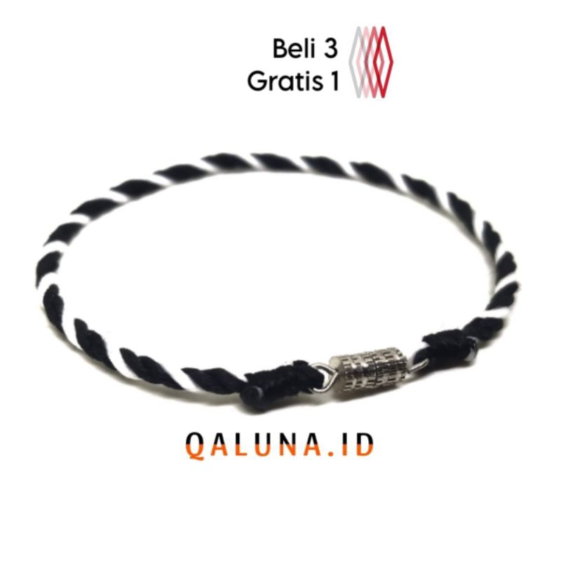 Q-100 | gelang couple | gelang hitam putih | gelang kekinian | gelang tahan air
