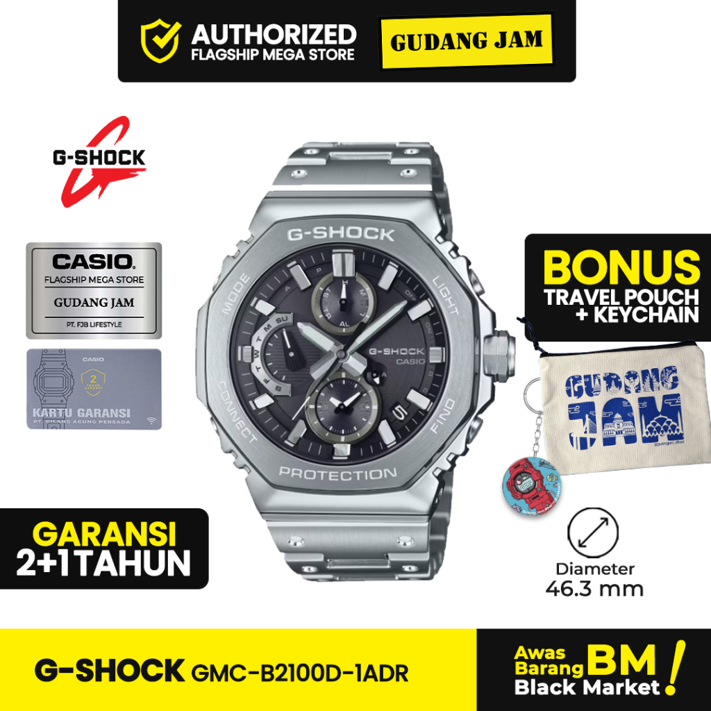 Jam Tangan Pria G-Shock GMC-B2100D-1ADR Analog Rantai Black Dial
