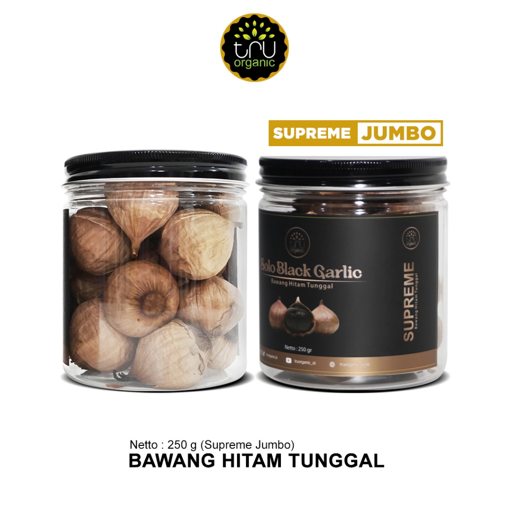 

TruOrganic Black Garlic JUMBO 250gr Bawang Hitam Tunggal