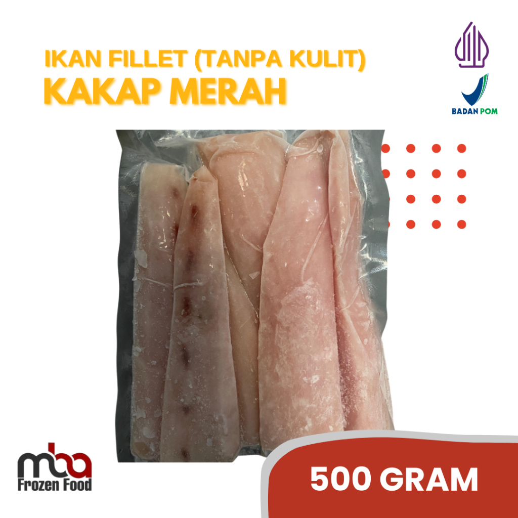 

Ikan Fillet Kakap Merah (skinless / Tanpa kulit ) 500gr /Ikansegar /Ikan /Laut /Fillet /Lauk /Goreng /Bahanmasak /Tanpaduri /Frozenfood /Masak /Sate