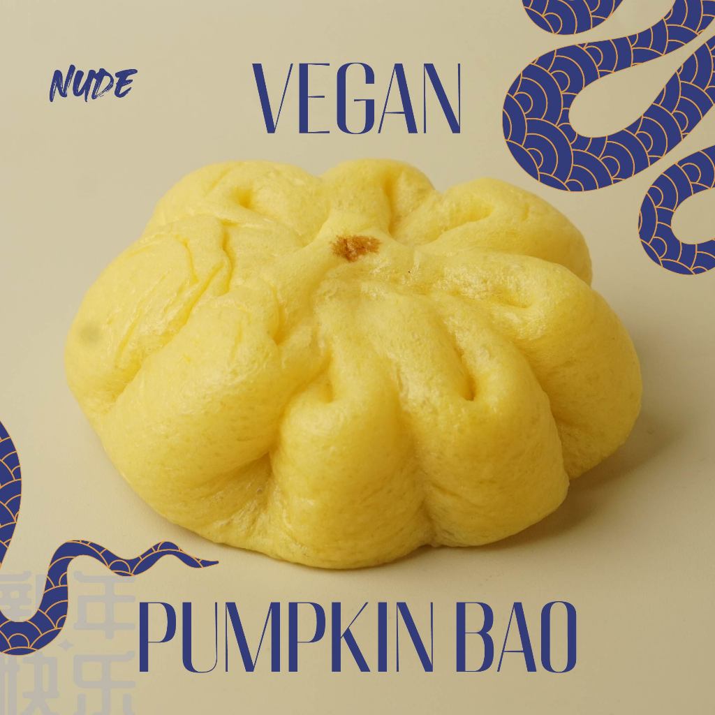

Pumpkin Bao (Bakpao), Low Calories, High Fiber, Vegan Healthy Bread
