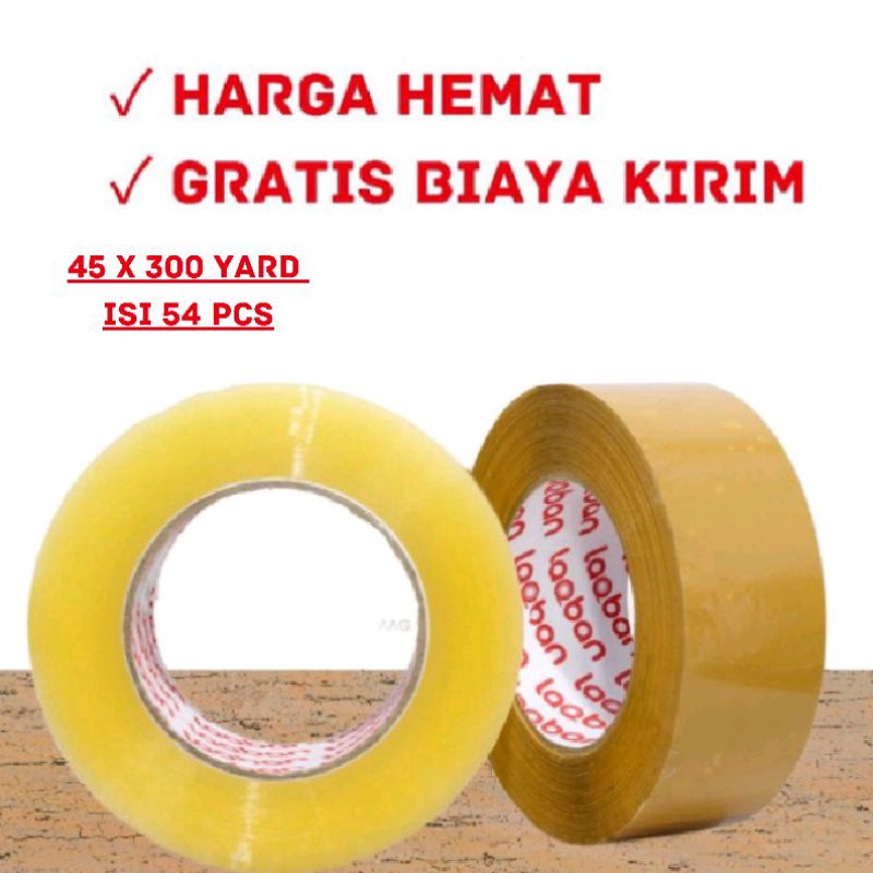

Baru Bandarlakban Lakban Bening Jumbo 300 Yard 1 Dus Lakban Coklat Berkualitas Premium - Oac