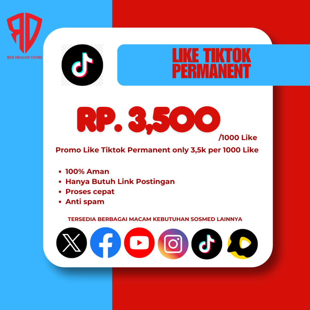 ( RDS ) Like Tiktok Permanent - Like Toktok Non Drop