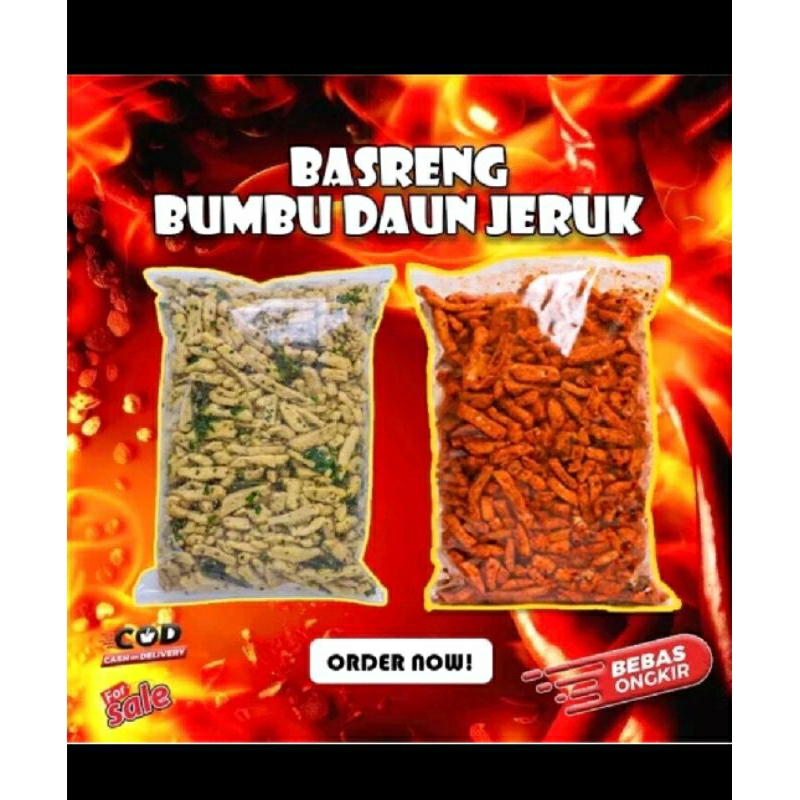 

basreng paket bundling 1kg memiliki dua varian pedas 500gram/original 500gram