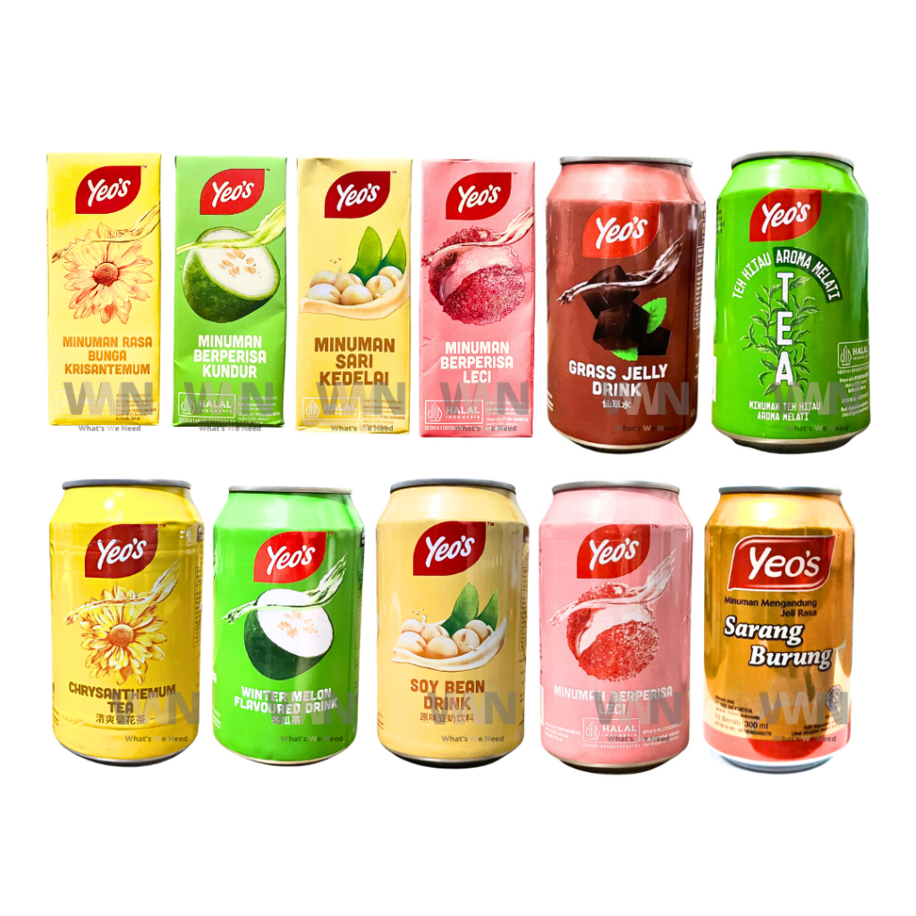 

Yeos Drink 300ml 24pcs / 1 dus-Yeo's Minuman Kaleng / Yeos All Varian