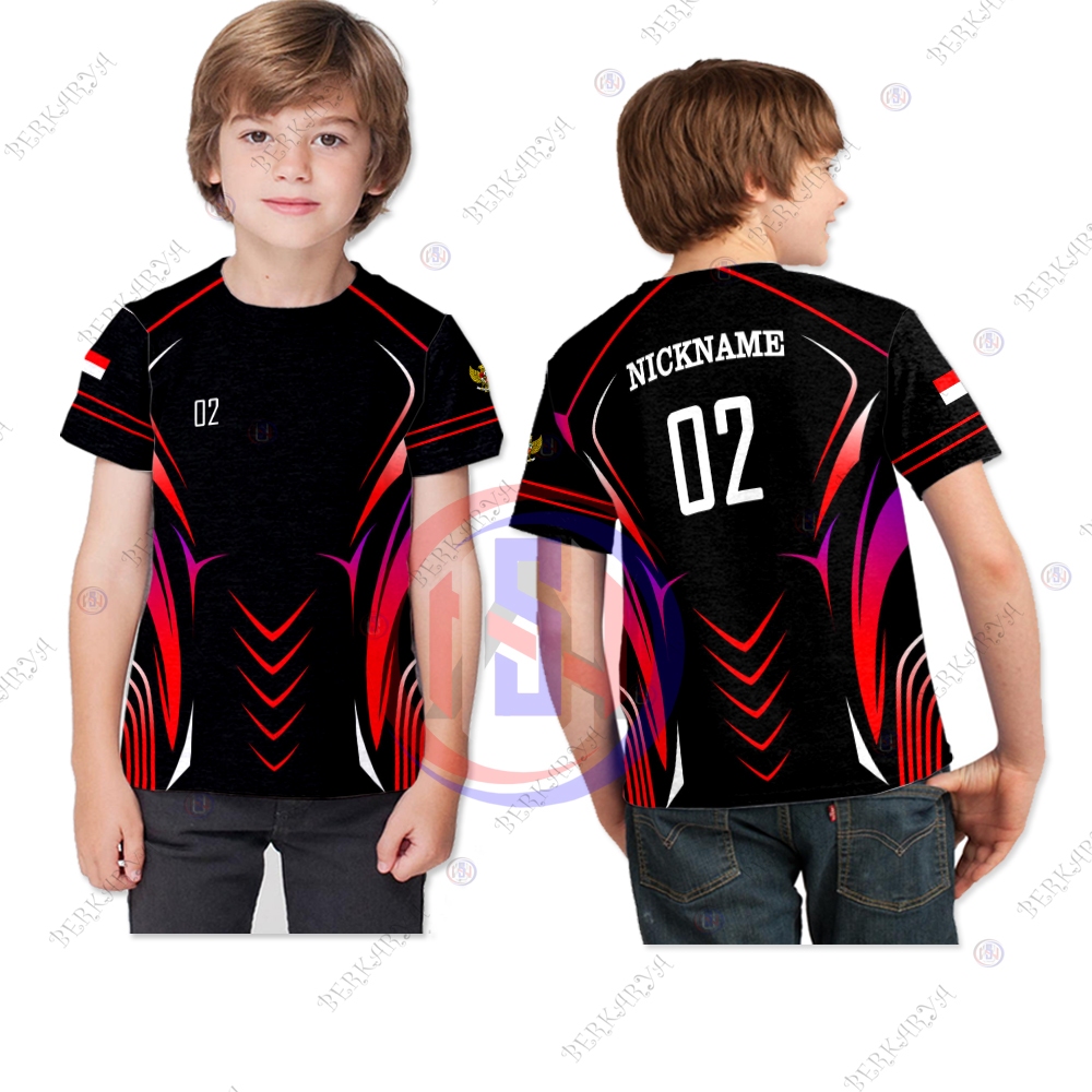 Baju Jersey Anak baju olahraga anak Jersey sepak bola futsal badminton voli Full Printing