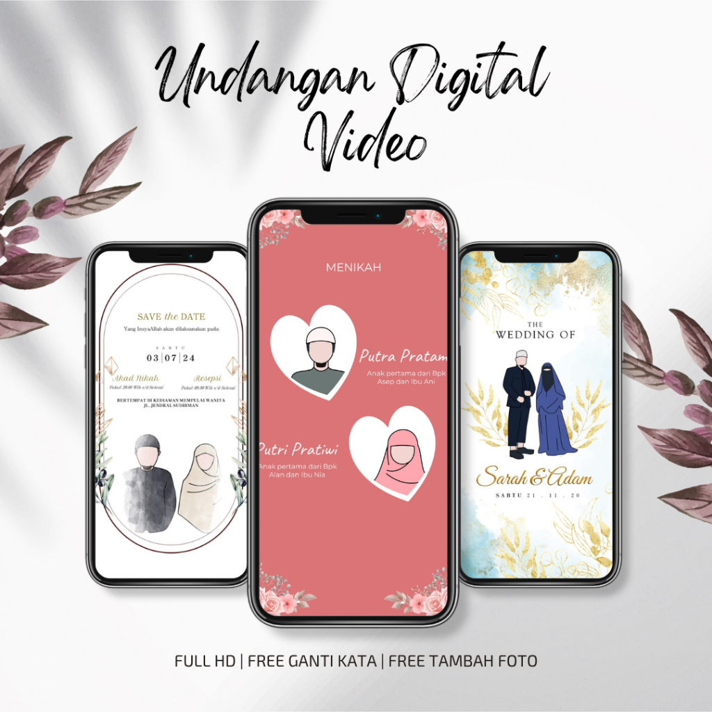 Undangan Digital Vidio Undangan Pernikahan Online Full fitur