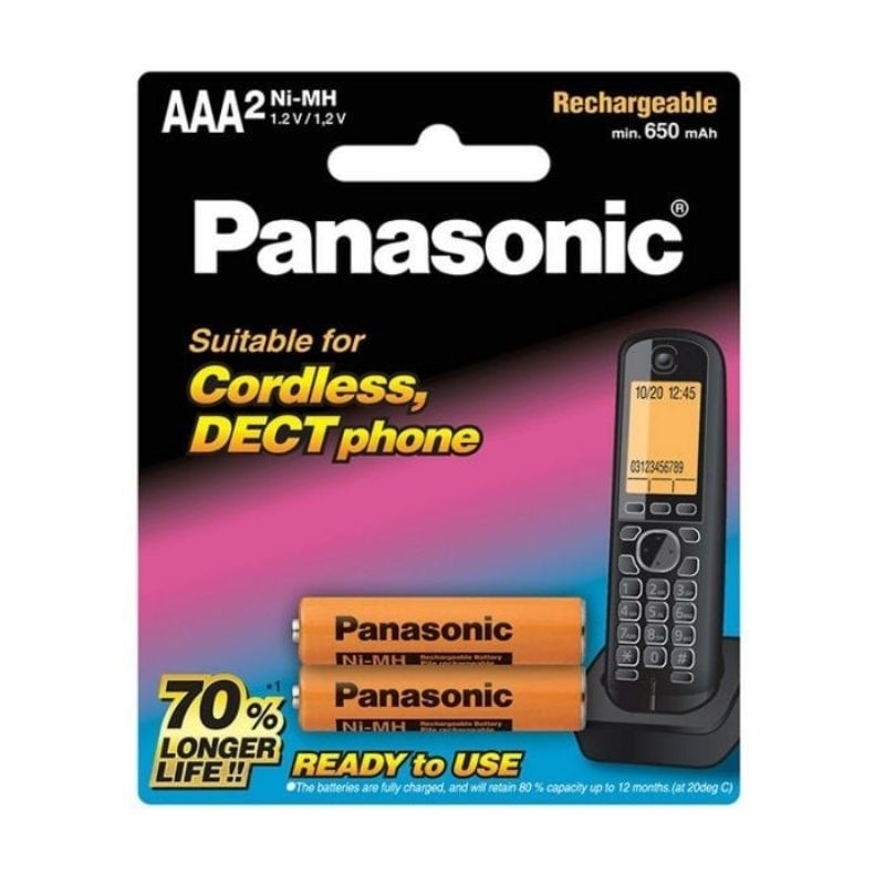 Baterai Cas Panasonic AAA (Original) 650mAh Batteray Charge AAA