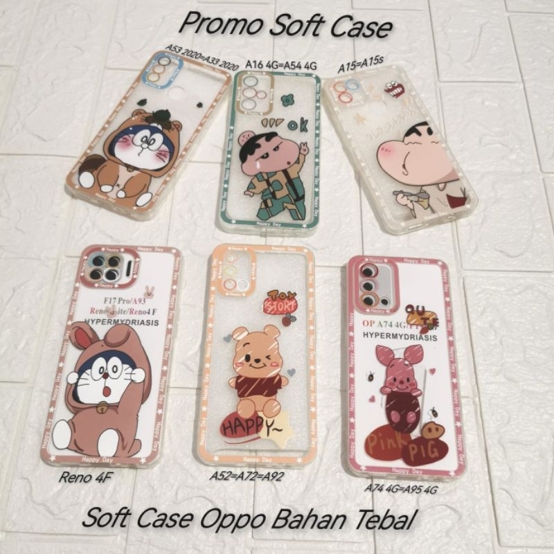 Soft Case Hp Oppo Motif Kartun Transparant - Soft Case Oppo A15 - Soft Case Oppo A3S - Soft Case Opp