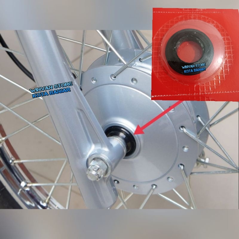 Seal Tutup debu sil velg roda depan Legenda karisma Supra 100 supra x 125 karbu fi  Fit Lama Beat Fi