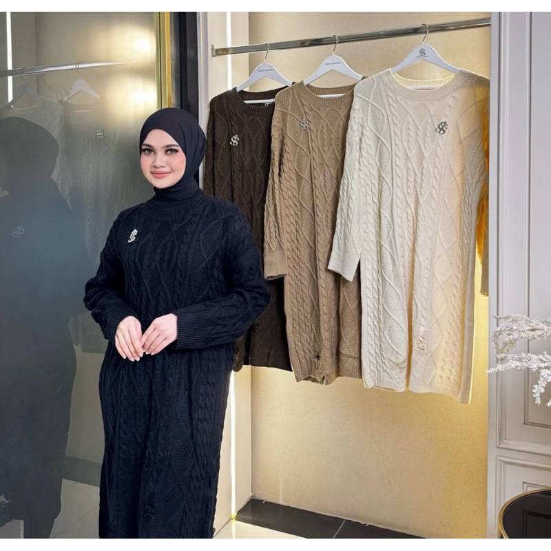 Tunik Rajut Premium Shellasaukia ORI 100% by Shellasaukia