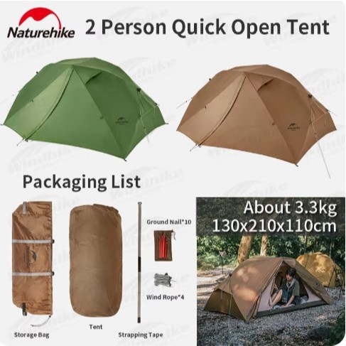 NATUREHIKE NH22ZP005  CANYON 2P TENDA CAMPING OTOMATIS