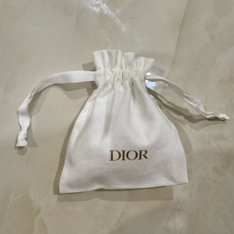Dior Makeup Mini Pouch Serut Putih 13cm*15.5cm / pouch serut tebal / dustbag sarung tas pelindung de