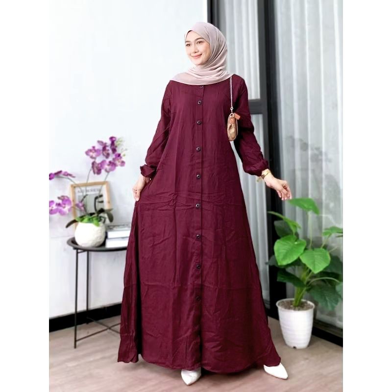 Gamis Polos Twil Ori Full Kancing